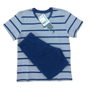Pijama Masculino Infantil Curto Listrado Íntimo Homem - 05238