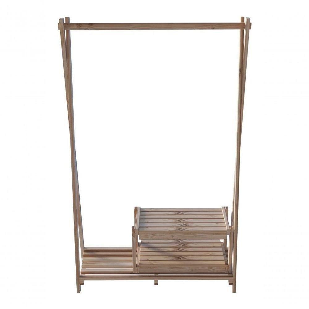 Cabideiro Resistente Madeira Natural Alta Qualidade Multiuso