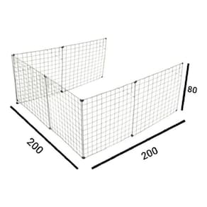 Cercadinho Para Cachorro Pet Telado 200cm X 200cm X 80cm