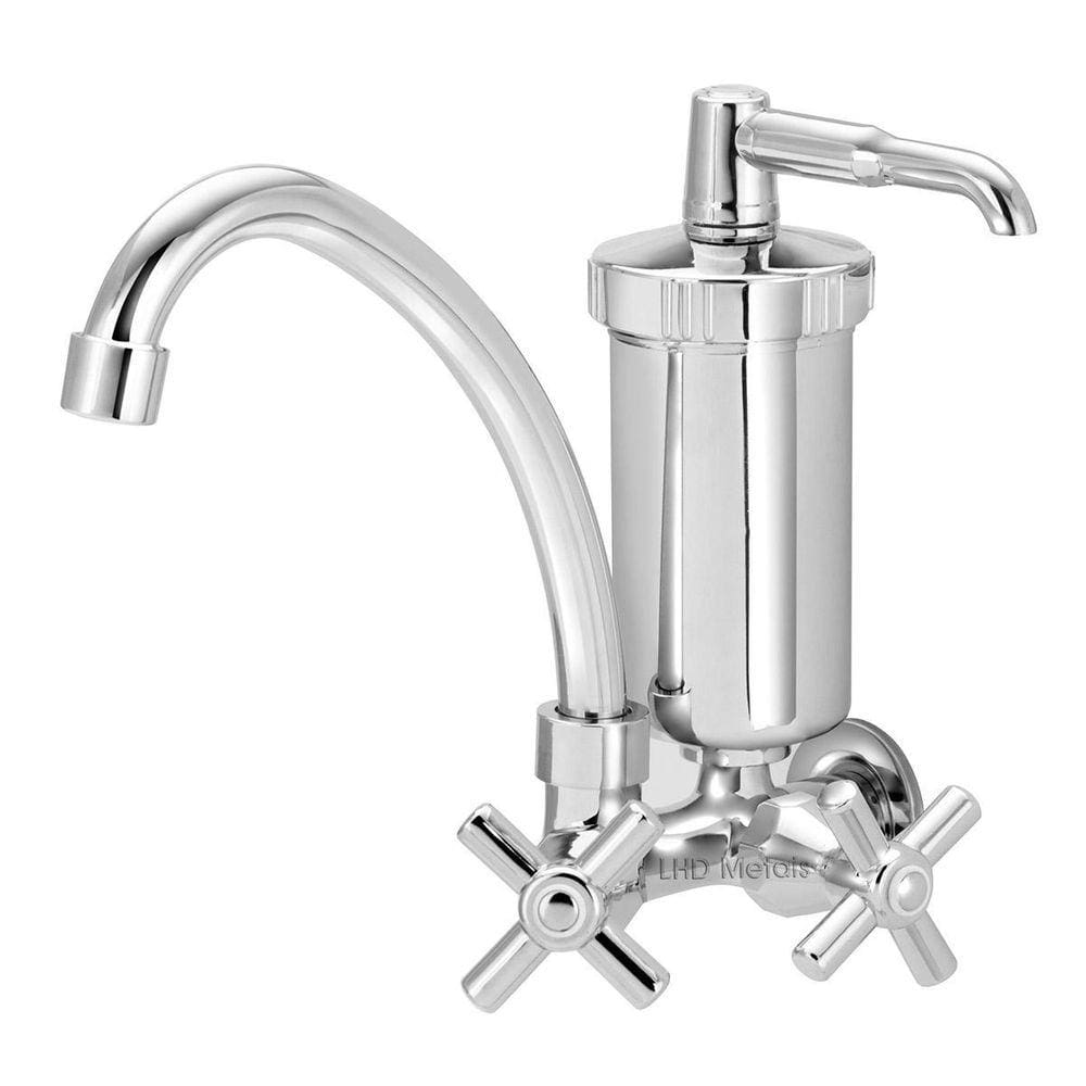 Torneira Com Filtro Gourmet Pia Cozinha De Parede Metal Inox