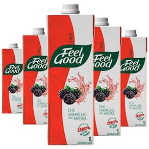 Chá Vermelho Com Amora Feel Good 1L 6 Unidades