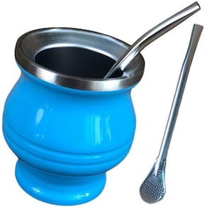 Cuia Terere Chimarrão Térmica Copo Inox Mate Bomba Canudo