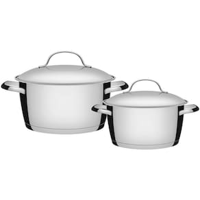 Jogo De Panelas Inox Tramontina Allegra 2 Peças Indução