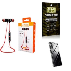 Capinha Samsung A04 S + Fone Bluetooth Sport + Película 3D