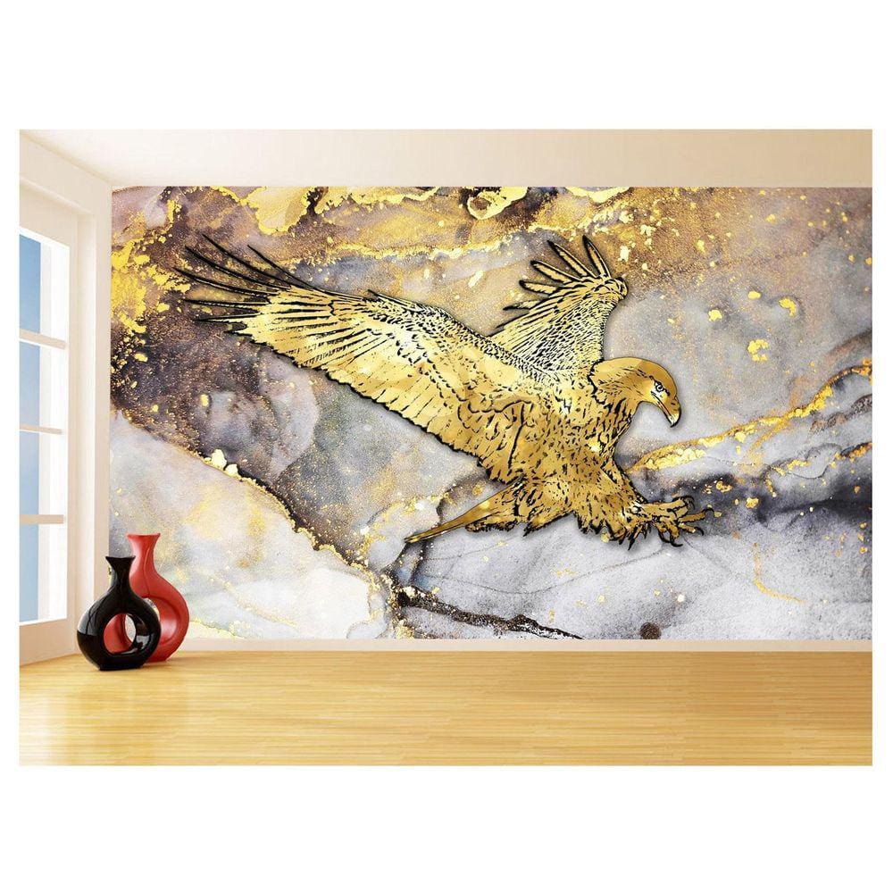 Papel De Parede 3D Animais Pop Art Águia Voando 3,5M Pxa247