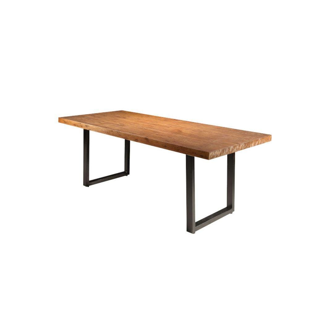 Mesa área gourmet retangular de madeira maciça - Rafaele-2,0x0,90 metros - Metal Art
