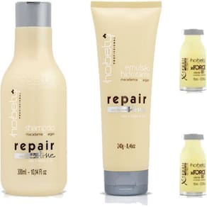 Kit Hobety Repair Line Shampoo+Emulsao 2 Dose Reestruturante