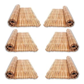 Kit 6 Esteiras Palha De Taboa Tapete Forro Pergolado 1,7x1m