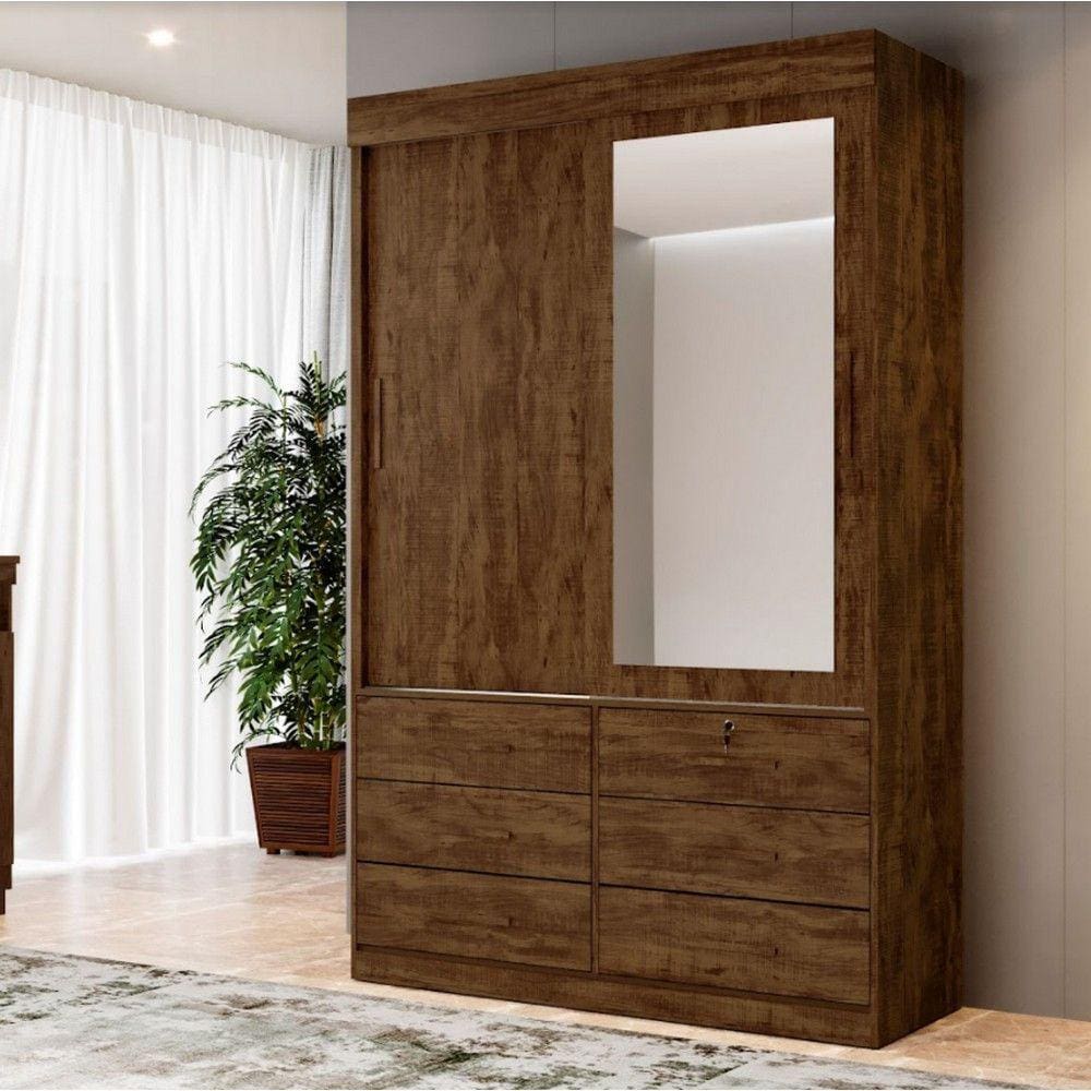 Roupeiro 2 Portas 6 Gavetas Vision