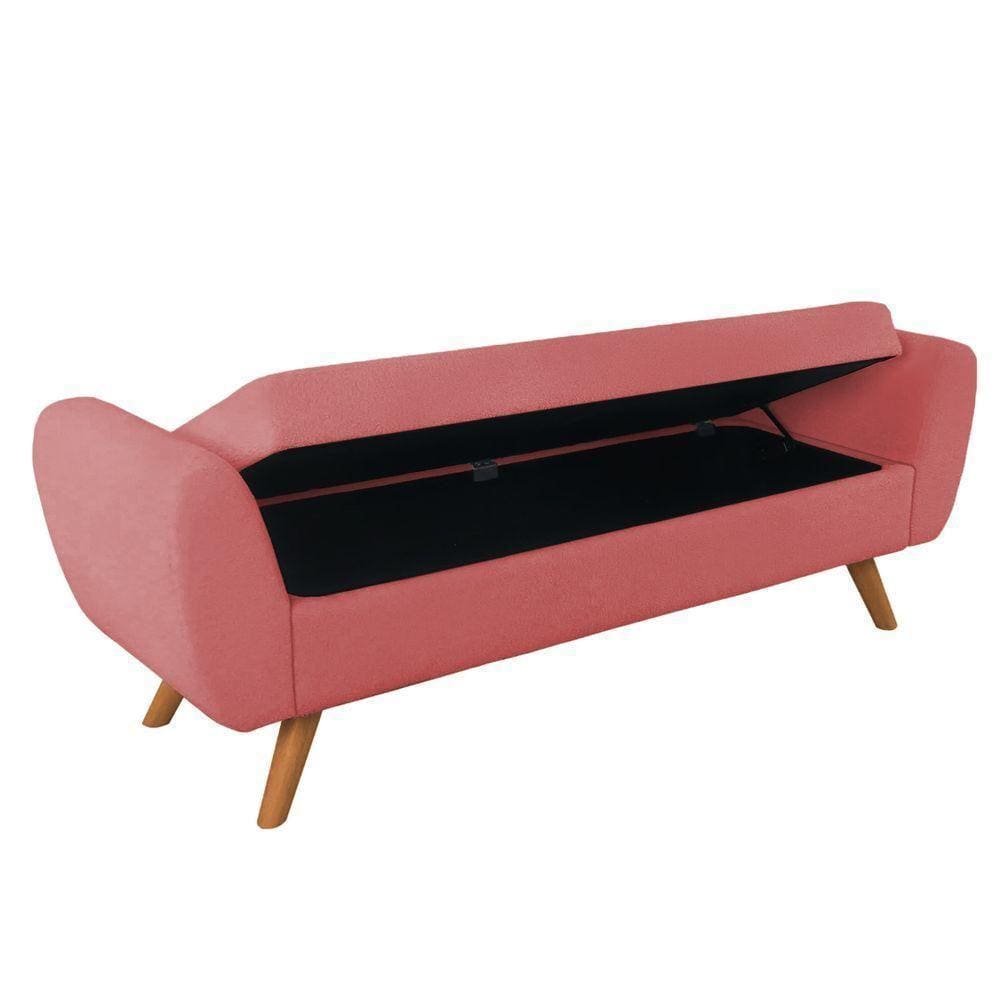 Recamier Bau Italia 1,40m Suede Rose - Inova Decor