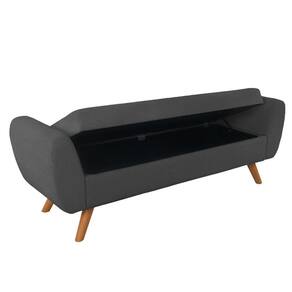 Recamier Bau Italia 1,60m Suede Grafite - Inova Decor
