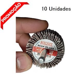 10 Roda de Lixa 80x30 GR 80 Para Furadeira  E Esmerilhadeira
