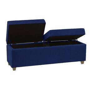 Recamier Bau Madri 1,20m Suede Azul Marinho - Inova Decor