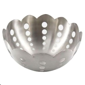 Kit 2 Fruteiras Cesto De Mesa Em Aço Inox 24 Cm Importada Indiana