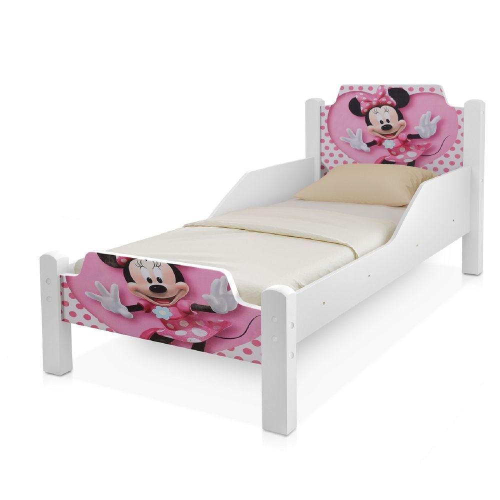 Cama para menina da Minnie com proteção lateral