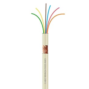 Cabo Manga 6X26 Awg - Com Blindagem Bege - 100 Metros