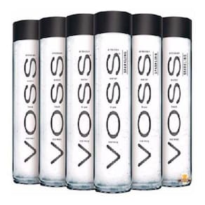 6X Água Voss Com Gás Vidro 375Ml