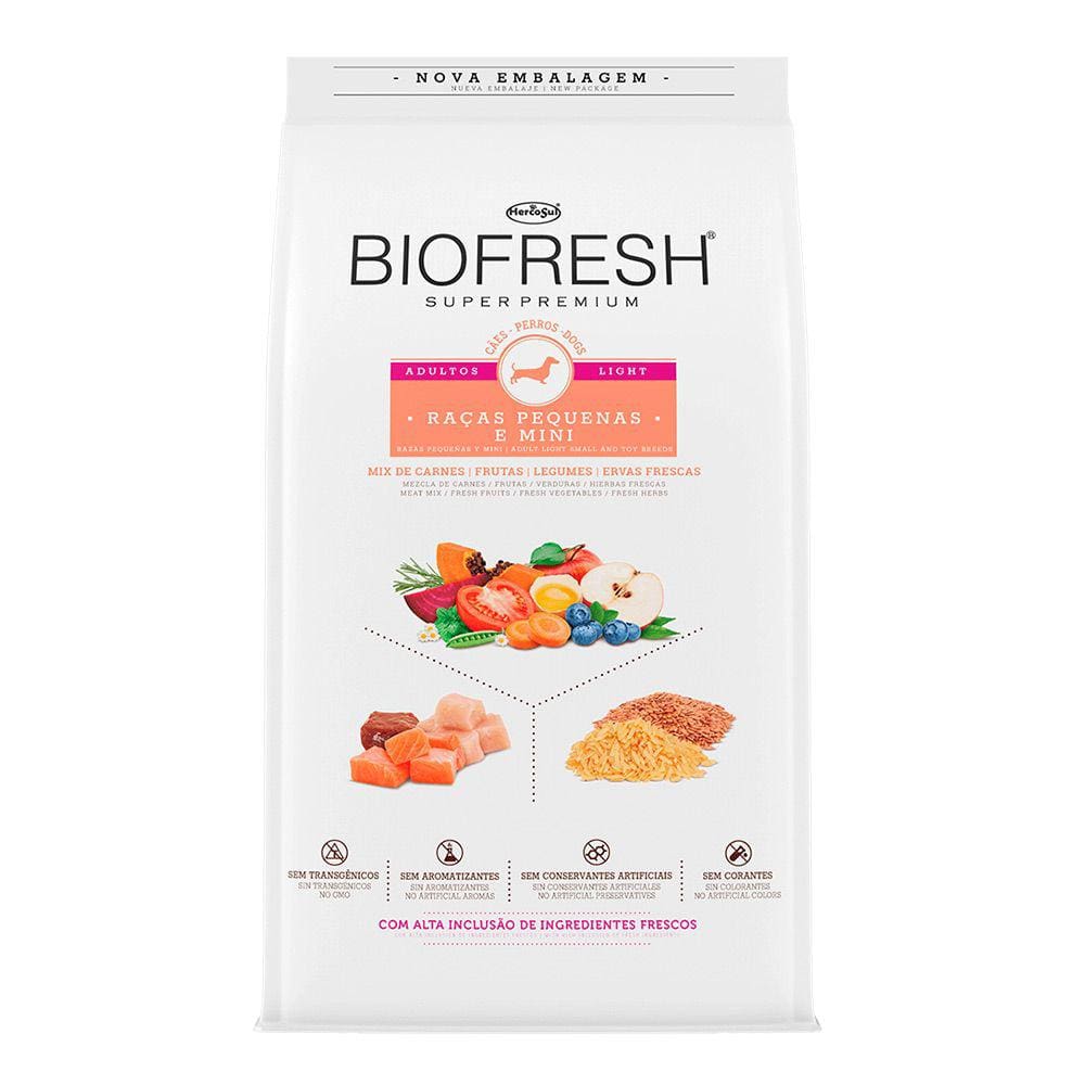 Ração Biofresh Cães Adultos Light Pequenas e Mini 10,1kg