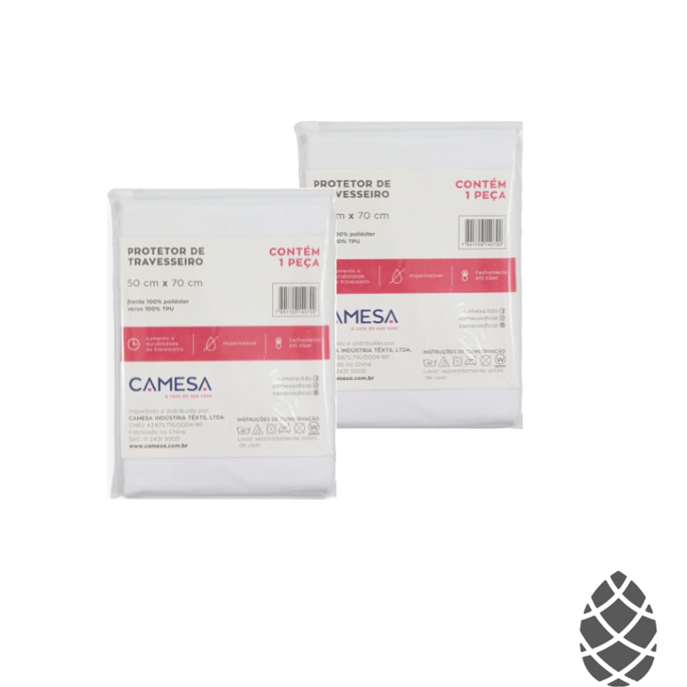 Kit 2 Capas Protetoras De Travesseiro Impermeável Camesa
