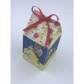 20 Caixinhas Milk Personalizada Tema Bela E A Fera