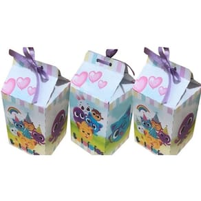 Kit 50 Caixa Milk Lembrancinha Surpresa Tema BoloFofo Rosa