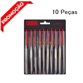 Jogo De Lima Agulha Diamantada 140mm C/ 10pçs Rocast Ourives