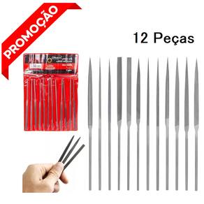 Jogo De Lima Agulha 3 X 140mm Com 12 Pçs Rocast Durabilidade