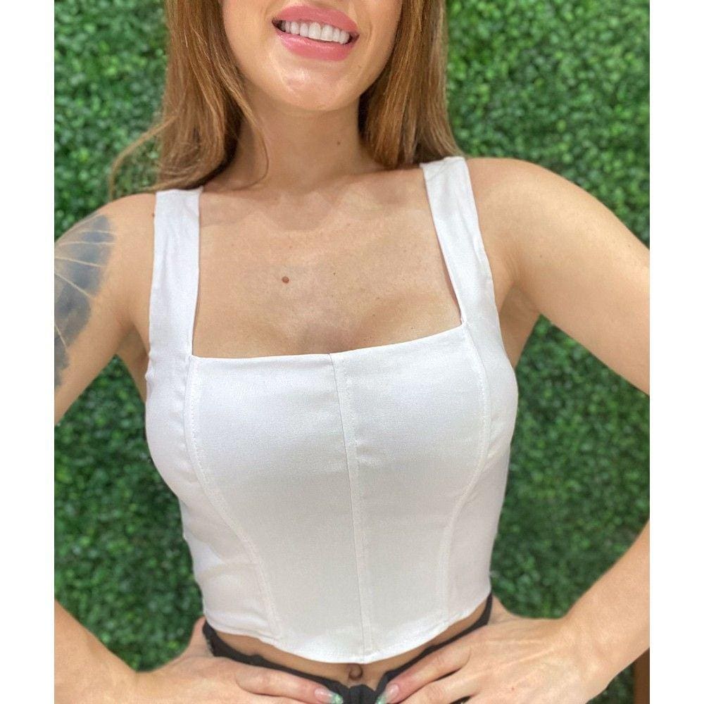 Cropped Slim Básico Branco