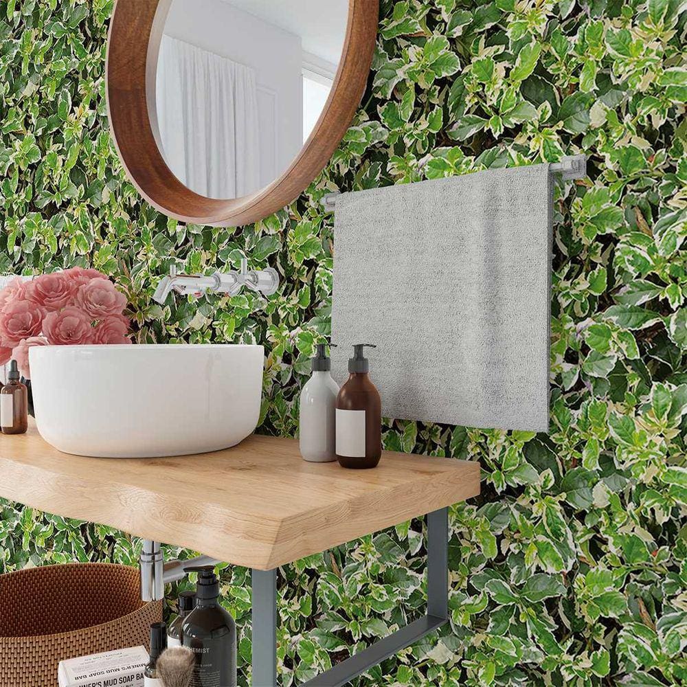 Papel de Parede 12M Folhagem Tipo Ficus variegata Jardim Tropical Auto Colante Planta Jiboia Natural