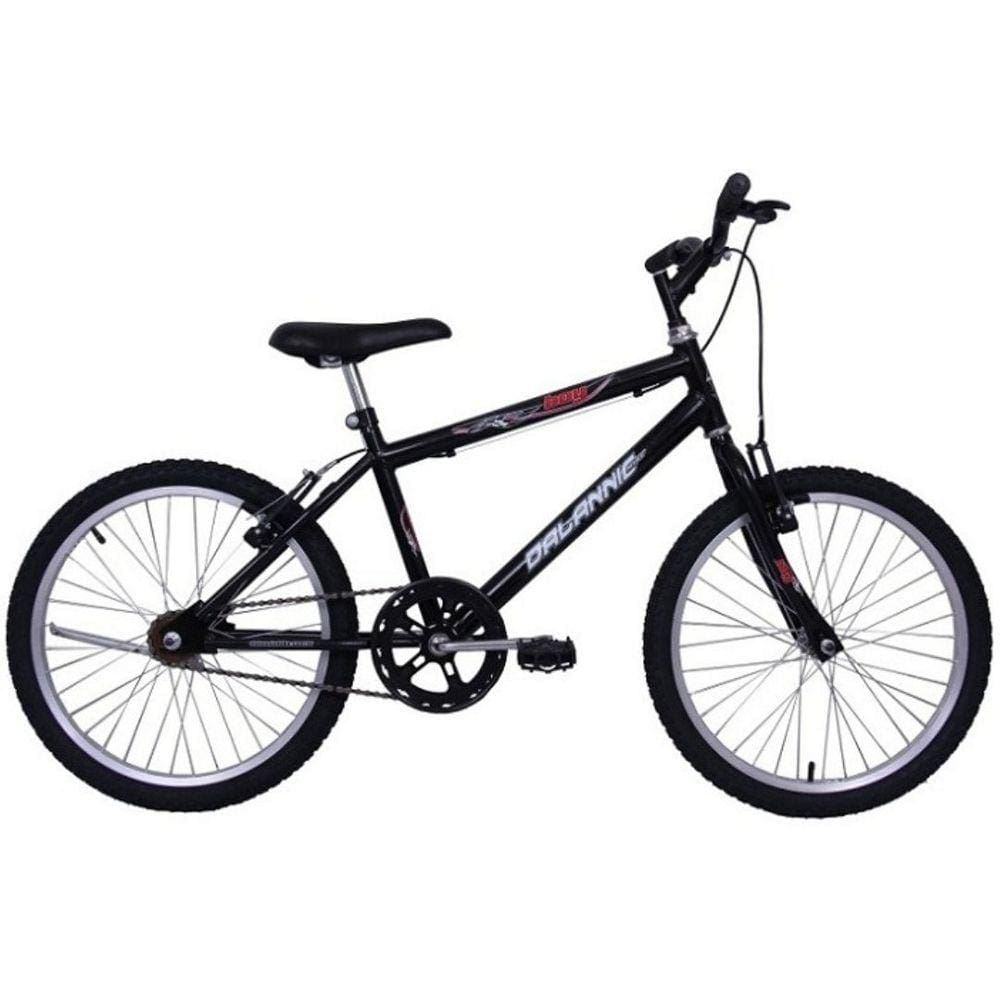 Bicicleta Dalannio Bike Cross Boy Aro 20 Rígida 1 Marcha - Preto