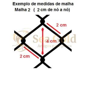 Tarrafa Pesca Com Corrente Malha 2 Fio 040 3,00 De Alt 25 Mt