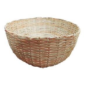 Kit 12 Balaio Bambu 45cm Cesto Palha Artesanal Decoração