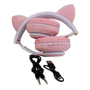 Fone Sem Fio Bluetooth Orelhas Gato Gatinho Led Altomex A900