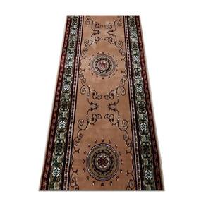 Passadeira 5Mt Belga Aveludado 60X500Cm Mandala Bege