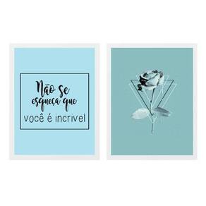 Kit 2 Quadros Você É Incrível 45X34Cm