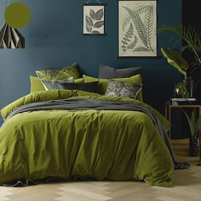 Jogo De Cama Casal Comum 9 Pç Suede Oliva Edredom 240X240Cm