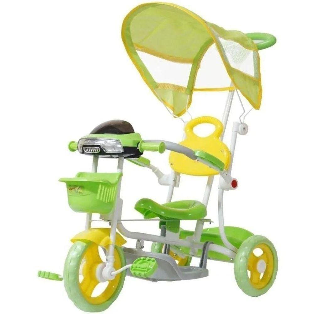 Triciclo Infantil Black Racer Green Com Empurrador Xalingo - xalingo