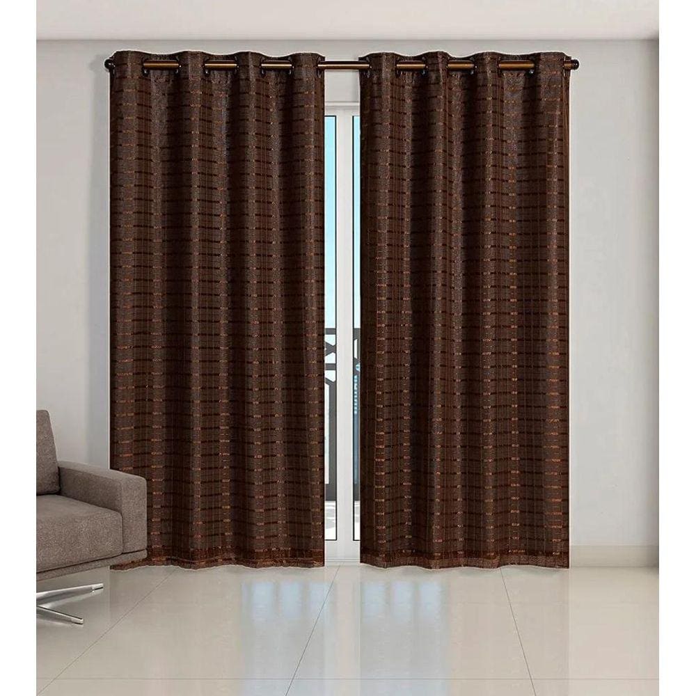 Cortina Voil Xadrez Sala, Quarto E Cozinha 5,00 X 2,50