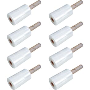 Kit 8 Filme Stretch Plastico Empacotamento Manual 150Mmx300M