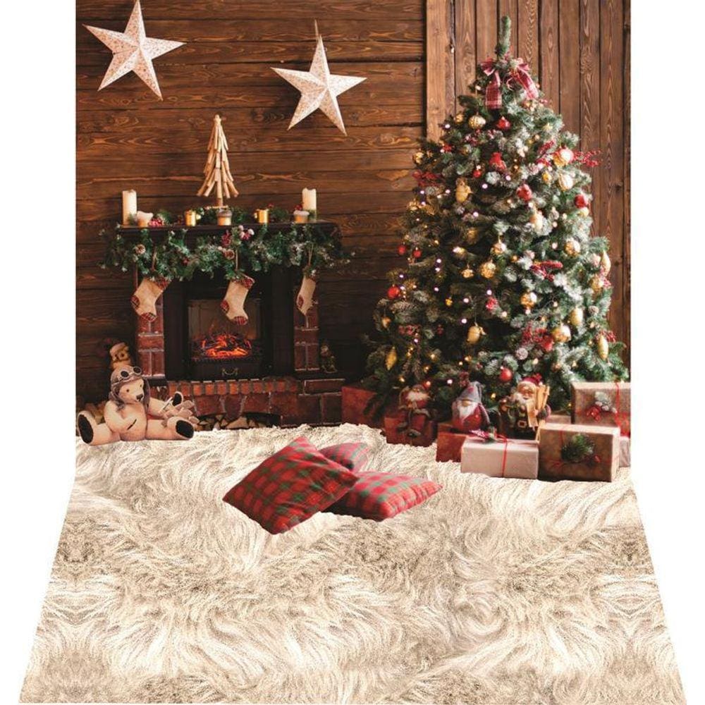 Fundo Fotográfico Newborn Em Tecido Natal 1,50X2,20