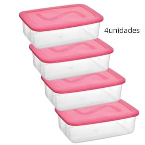 Caixa Plástica Organizadora C/Tampa 14L Atacado 4 Unidades