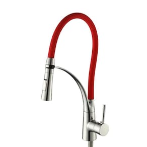 Torneira Cozinhagourmet Misturador Flexível Vermelha Premium