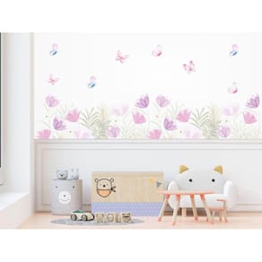 Adesivo De Parede Florais Boho E Borboletas 4