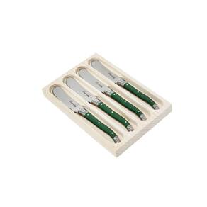 Conjunto De 4 Facas Manteiga Laguiole La Tour Luxo - Verde