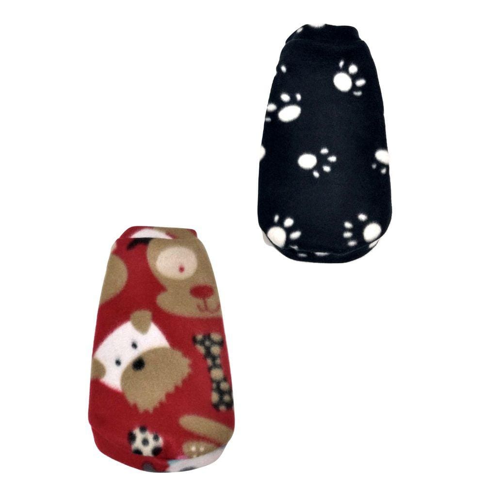 Kit 2 roupinhas soft para cachorro preto e vermelho  tam M