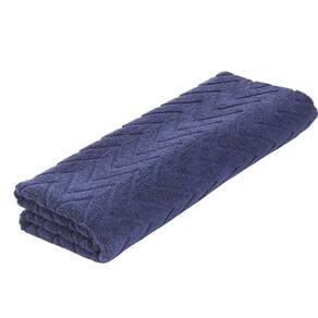 Toalha Banhão Chevron Marinho 80X150Cm 450Gr Realce Premium