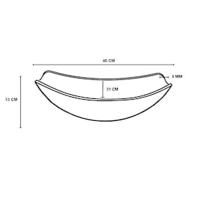 Cuba Vidro Oval Chanfrada 46Cm Branco Fosco