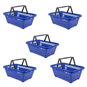 Cesto De Compras D100 Dellaplast 16L 45X29X19 Azul Kit 5