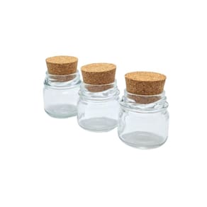 15 Potes De Vidro 40Ml Com Tampa Rolha Cortiça