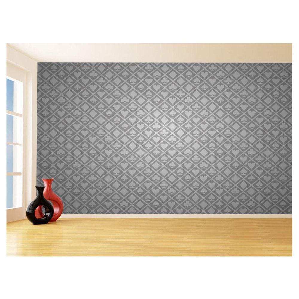 Papel De Parede 3D Textura Naipes Cartas Baralho 3,5M Txt57